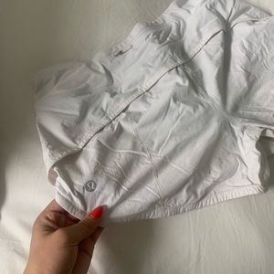 white size 10 lulu lemon shorts